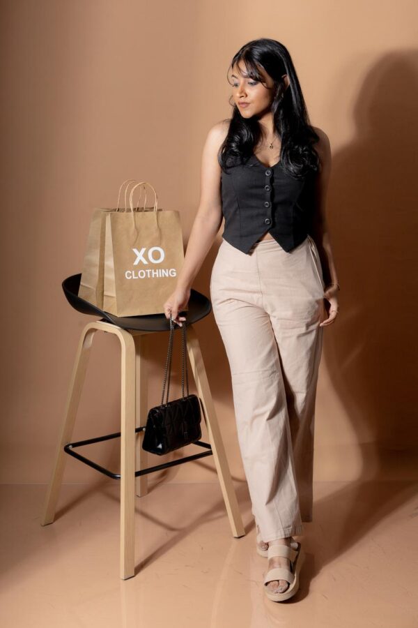 ELINA LINEN WIDE LEG HIGH WAIST PANT - VANILLA LATTE