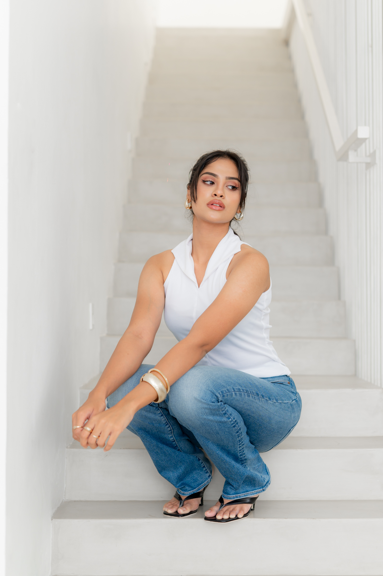 LIORA COLLARED TOP - WHITE - Image 10