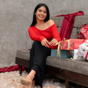 TWO-WAY LONG-SLEEVE ASYMMETRICAL NECKLINE PLEATED TOP