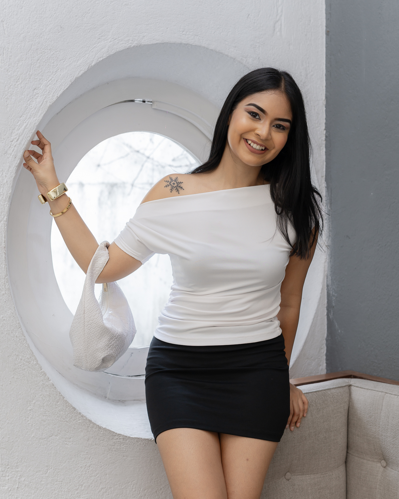 ALORA Soft Drape Top - White - Image 3