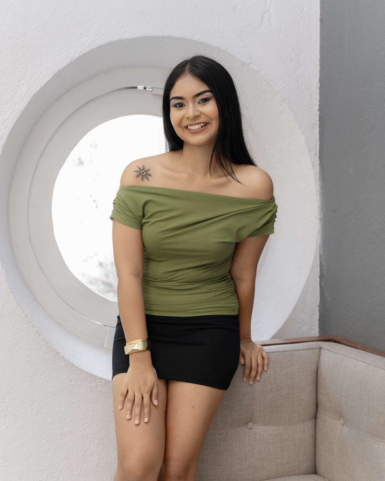 ALORA Soft Drape Top - Matcha Green - Image 3