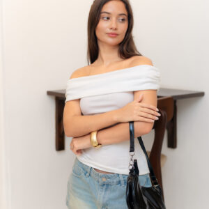 NOÉLINE BARE SHOULDER TOP - WHITE