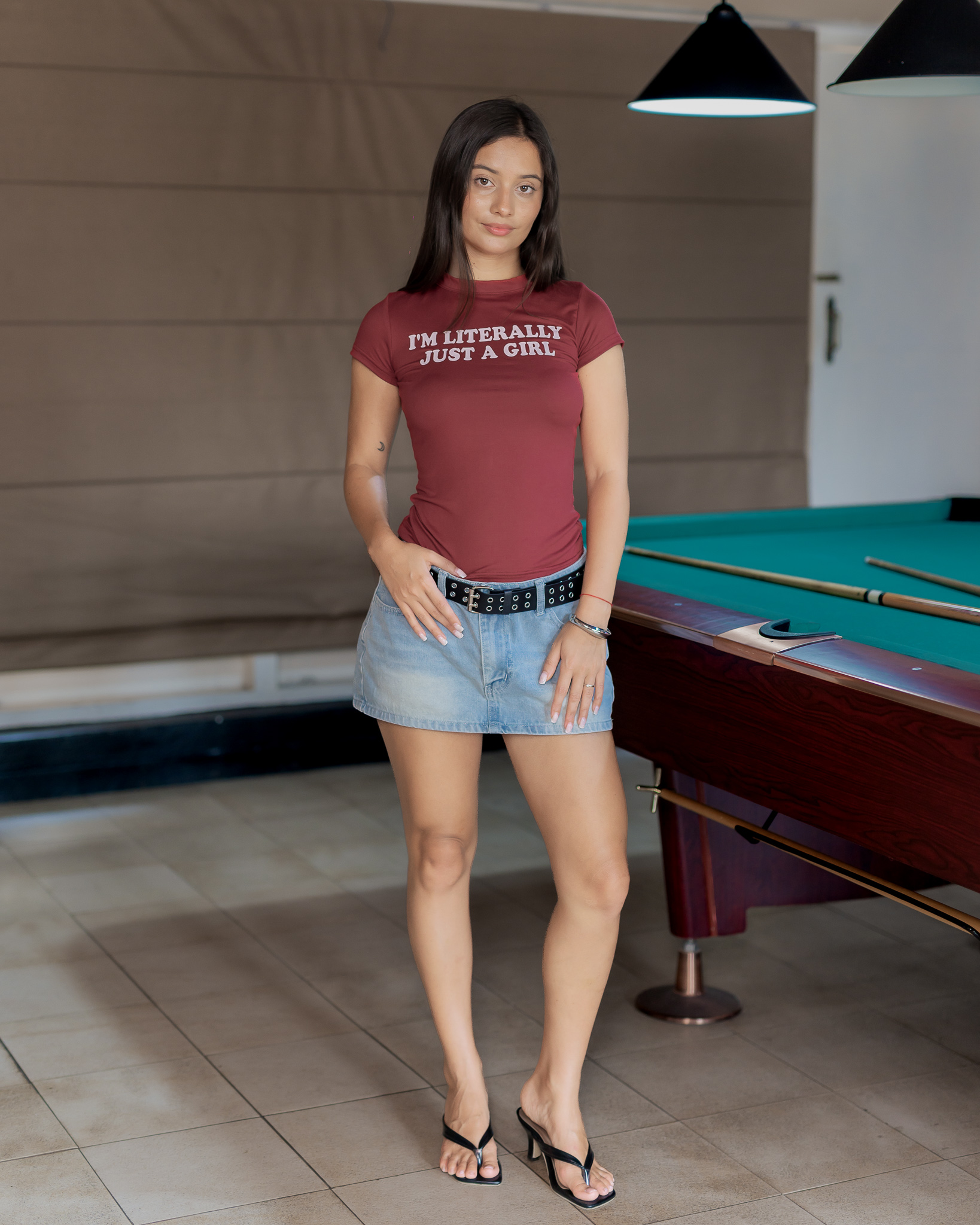 CITY GIRL- “JUST A GIRL”VINTAGE FITTED TEE - Image 2